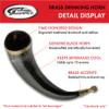 SZCO Supplies 10oz. Black/Brass Horn Viking/Medieval Style Beer/Mead/Grog/Wine Drinking Horn (230980) view 2