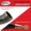 SZCO Supplies 10oz. Black/Brass Horn Viking/Medieval Style Beer/Mead/Grog/Wine Drinking Horn (230980) view 3