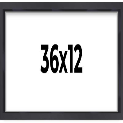 12x36 Shadow Box Frame Contemporary Black | 3/4" Depth of Usable Space| Interior Size 12x36 or 36x12 Inches| UV Resistant Acrylic, Acid-Free Backing, Wall Hangers | Made in USA