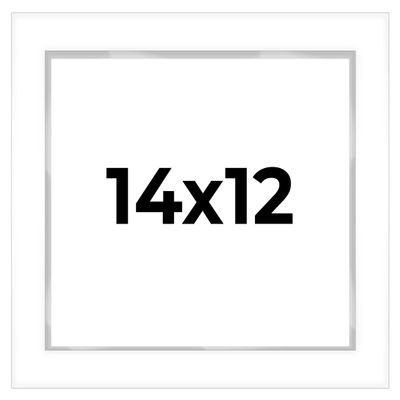 14x12 Shadow Box White Display Frame 1 Inch Deep | 1.5 Inch Wide Moulding | Includes Shatter Resistant Acrylic Plexiglass, Acid-Free Backing and Hanging Hardware