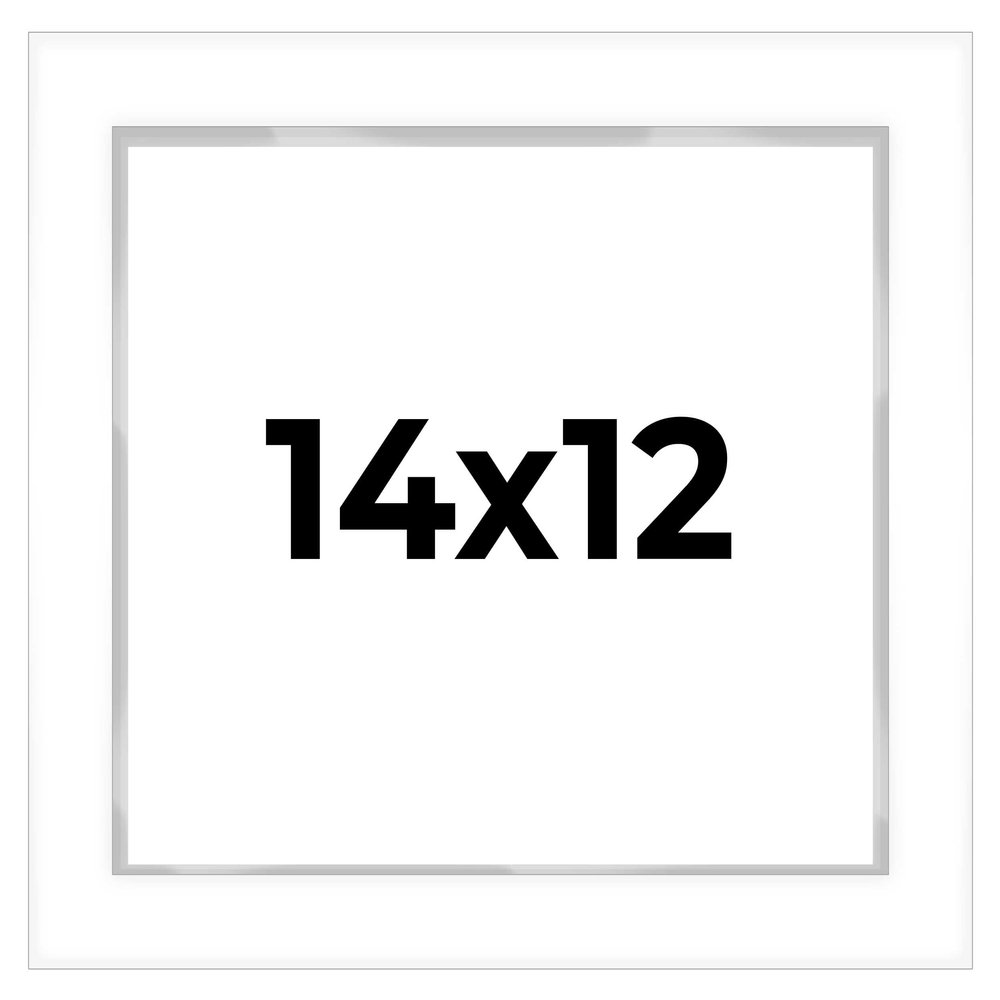 14x12 Shadow Box White Display Frame 1 Inch Deep | 1.5 Inch Wide Moulding | Includes Shatter Resistant Acrylic Plexiglass, Acid-Free Backing and Hanging Hardware