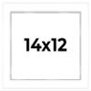 14x12 Shadow Box White Display Frame 1 Inch Deep | 1.5 Inch Wide Moulding | Includes Shatter Resistant Acrylic Plexiglass, Acid-Free Backing and Hanging Hardware view 1