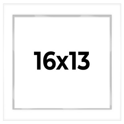 16x13 Shadow Box White Display Frame 1 Inch Deep | 1.5 Inch Wide Moulding | Includes Shatter Resistant Acrylic Plexiglass, Acid-Free Backing and Hanging Hardware
