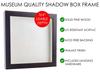 10x13 Shadow Box Frame Traditional Walnut Finish | 1" Depth of Usable Space| Vertical or Horizontal Display | UV Resistant Acrylic, Acid-Free Backing, Hangers | Made in USA view 4