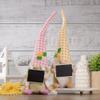 16" Yellow Gingham Plaid Springtime Gnome with Chalkboard view 2