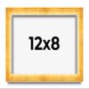12x8 Shadow Box Vintage Gold Leaf Block Display Frame | Solid Wood 1.5 Inches Deep | 1 Inch Mouding Width | Includes Shatter Resistant Acrylic Plexiglass, Backing and Hanging Hardware view 1
