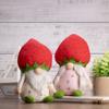 9.5" Green and Red Boy Springtime Strawberry Gnome view 2