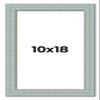 10x18 Frame Blue Ashy Green Distressed Solid Wood Picture Frame Width | 1.625 Inch Moulding Width | Sonoma Blue Frame Complete with UV Acrylic Plexiglass, Foam Board Backing & Hanging Hardware view 1