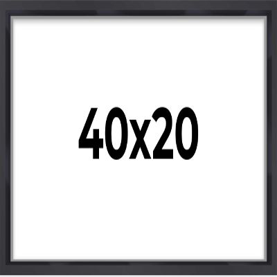 20x40 Shadow Box Frame Contemporary Black | 3/4" Depth of Usable Space| Interior Size 20x40 or 40x20 Inches| UV Resistant Acrylic, Acid-Free Backing, Wall Hangers | Made in USA