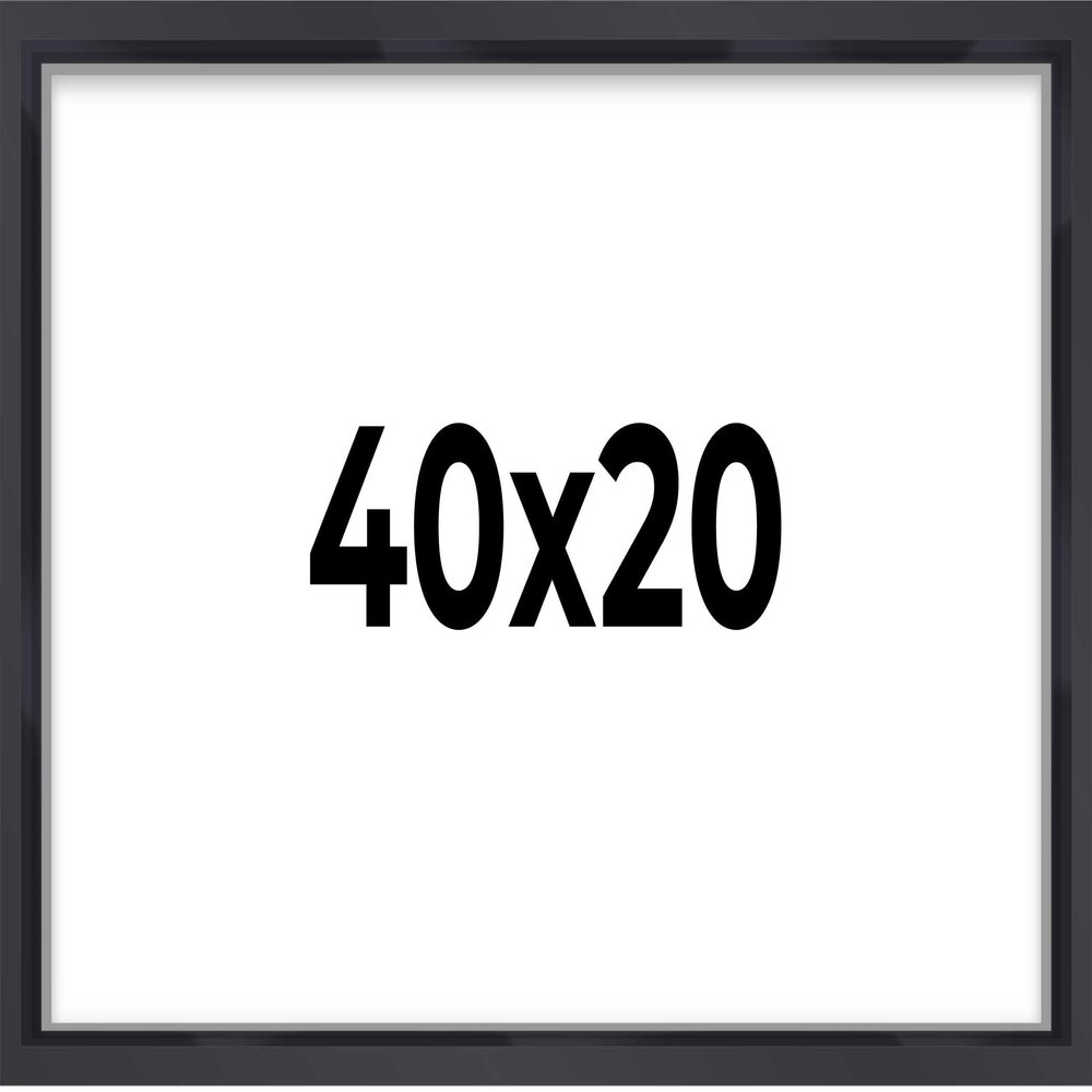 20x40 Shadow Box Frame Contemporary Black | 3/4" Depth of Usable Space| Interior Size 20x40 or 40x20 Inches| UV Resistant Acrylic, Acid-Free Backing, Wall Hangers | Made in USA