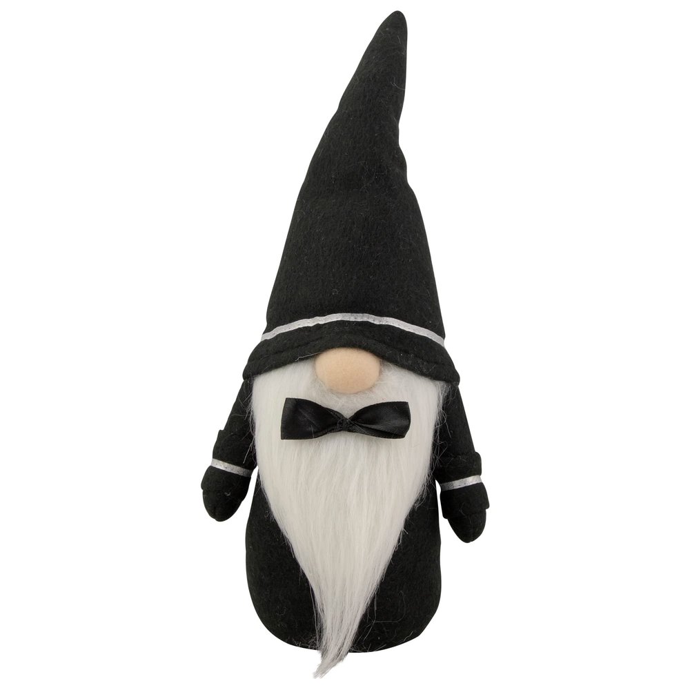 12.5" Black and White Wedding Day Groom Gnome
