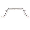 5/8 inch Blackout Bay Curtain Rod 20"-36", 38"-72" - Antique Brass view 3