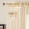 MIULEE 2 Panels Solid Color Sheer Window Curtains Elegant Window Voile Panels/Drapes/Treatment for Bedroom Living Room (54 X 108 Inches Cream Beige) view 2