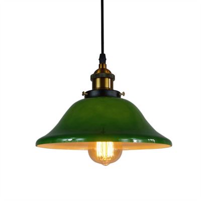 Machine American Retro Nostalgic Industrial Style Restaurant Creative Bar Coffee Shop Green Glass Art Coffee Chandelier (Size : 19CM)