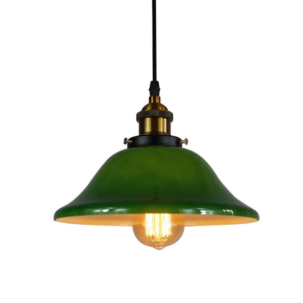 Machine American Retro Nostalgic Industrial Style Restaurant Creative Bar Coffee Shop Green Glass Art Coffee Chandelier (Size : 19CM)