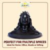 SHN SAENT Adiyogi Shiva Statue for Car Dashboard, Pooja & Gift, Mahadev Murti/Idol, Shankara for Home & Office Decore, Matte Black | Made in India, White view 2