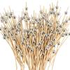 200PCS Silver Pearl Cocktail Picks 4.7" Long Fancy Toothpicks Silver Pearl Food Picks Decorative Bamboo Food Picks for Appetizers Fruits Party Favor view 1