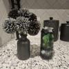 Ceramic Black Small Vase, Dry Flower Vases Minimalism Style for Modern Table Shelf Fit Fireplace Bedroom Kitchen Living Room Home Decor (Black, Small) view 2