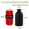 Ceramic Black Small Vase, Dry Flower Vases Minimalism Style for Modern Table Shelf Fit Fireplace Bedroom Kitchen Living Room Home Decor (Black, Small) view 3