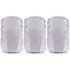 SOLUSTRE 3pcs Backpack Cover Rainproof Rucksack Protector for Outdoor Camping Hiking Ultra-Lightweight Seamless Design Silver Color view 1