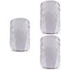 SOLUSTRE 3pcs Backpack Cover Rainproof Rucksack Protector for Outdoor Camping Hiking Ultra-Lightweight Seamless Design Silver Color view 4
