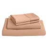 LuckShree King Giza Sheet Set- 100% Organically Grown Giza Egyptian Cotton, 4-Piece 15-inch Deep Pockets Ultra Soft Sheets - Peach view 1