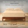 LuckShree King Giza Sheet Set- 100% Organically Grown Giza Egyptian Cotton, 4-Piece 15-inch Deep Pockets Ultra Soft Sheets - Peach view 2