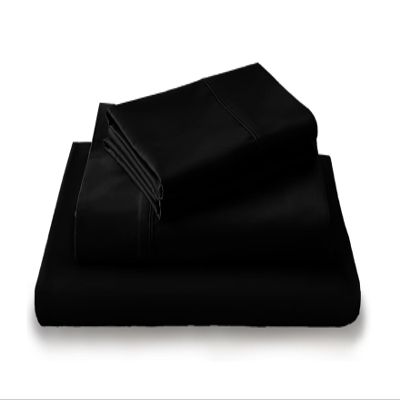 LuckShree King Giza Sheet Set- 100% Organically Grown Giza Egyptian Cotton, 4-Piece 15-inch Deep Pockets Ultra Soft Sheets - Black