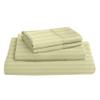 LuckShree King Giza Sheet Set- 100% Organically Grown Giza Egyptian Cotton, 4-Piece 15-inch Deep Pockets Ultra Soft Sheets - Striped Ivory view 1