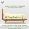 LuckShree King Giza Sheet Set- 100% Organically Grown Giza Egyptian Cotton, 4-Piece 15-inch Deep Pockets Ultra Soft Sheets - Striped Ivory view 3