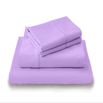 King Giza Sheet Set- 100% Organically Grown Giza Egyptian Cotton, 4-Piece 15-inch Deep Pockets Ultra Soft Sheets - Lilac