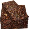 LuckShree King Giza Sheet Set- 100% Organically Grown Giza Egyptian Cotton, 4-Piece 15-inch Deep Pockets Ultra Soft Sheets - Leopard Print view 1