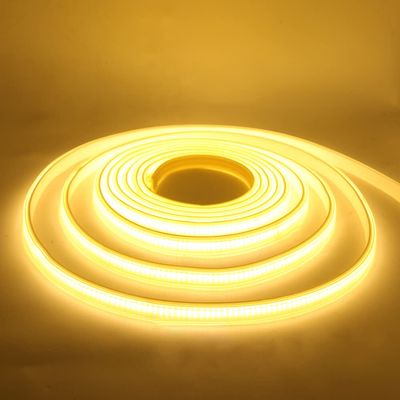 XUNATA COB LED Strip,AC 110V 288LEDs/M Super Bright Warm White 3500K COB LED Rope Light,Flexible Outdoor Waterproof IP65 FOB Tape Strip Light with US Plug for Party Stage Living Room Decor(25m/82ft)