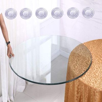 KDLKCT6 Tempered Glass Table Top, 15in 17in 25in 27in 29in 31in, Polished Edge Round Glass Table Top, with Non-Slip Pad, Easy to Install, Protect The Original Desktop,1/3" Thick,