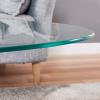 KDLKCT6 Tempered Glass Table Top,  15in 17in 25in 27in 29in 31in, Polished Edge Round Glass Table Top, with Non-Slip Pad, Easy to Install, Protect The Original Desktop,1/3" Thick, view 2