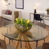 KDLKCT6 Tempered Glass Table Top,  15in 17in 25in 27in 29in 31in, Polished Edge Round Glass Table Top, with Non-Slip Pad, Easy to Install, Protect The Original Desktop,1/3" Thick, view 4