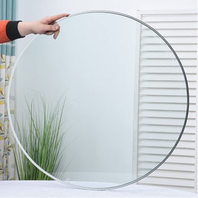 KDLKCT6 Tempered Glass Table Top 16 to 32 Inch 1/3" Thick, Round Clear Plate Glass, Polished Edge, Easy to Install, with Suction Cup, High Temperature Resistance - Dining Table Glass Table Top