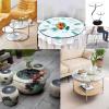 KDLKCT6 Tempered Glass Table Top 16 to 32 Inch 1/3" Thick, Round Clear Plate Glass, Polished Edge, Easy to Install, with Suction Cup, High Temperature Resistance - Dining Table Glass Table Top view 4