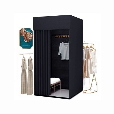 YXYECEIPENO Dressing Room Clothing Store Fitting Room Changing Room Divider Includes Shade, Rail and Hook for Office Privacy Partition Curtain Theater Tailor Shop (Color : F, Size : 100x100x200cm)