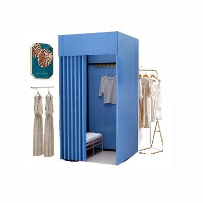 YXYECEIPENO Dressing Room Clothing Store Fitting Room Changing Room Divider Includes Shade, Rail and Hook for Office Privacy Partition Curtain Theater Tailor Shop (Color : V, Size : 100x100x200cm)