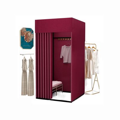 YXYECEIPENO Dressing Room Clothing Store Fitting Room Changing Room Divider Includes Shade, Rail and Hook for Office Privacy Partition Curtain Theater Tailor Shop (Color : G, Size : 100x100x200cm)