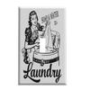 Mid Century Retro Soap and Water Black and White Laundry Room Switch Plate Cover view 1