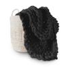 Adyrescia Chunky Knit Blanket Throw | 100% Hand Knit with Jumbo Chenille Yarn (50"x60", Raven Black) view 1
