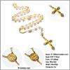 Rosary Beads Chaplet White Natural Pearl Rosery Cross Catholic gifts view 4