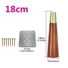 LUOFDCLDDD Furniture LegsPack of 4 Wood,Solid Wood DIY Sofa Legs,Tv Cabinet Legs with Gold Brass Base,Kitchen Feet,for Couch,Ottoman,Desk,Coffee Tables,Walnut,with Mounting Plate and Screws/Straight view 2