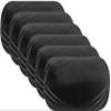 Deluxe Vinyl Placemat Set of 6 Decoration Colors Non-Slip Wipeable 12 by 18 inch (Black) view 1