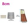LUOFDCLDDD Furniture LegsPack of 4 Wood,Solid Wood DIY Sofa Legs,Tv Cabinet Legs with Gold Brass Base,Kitchen Feet,for Couch,Ottoman,Desk,Coffee Tables,Walnut,with Mounting Plate and Screws/Slanted/ view 2