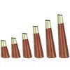 LUOFDCLDDD Furniture LegsPack of 4 Wood,Solid Wood DIY Sofa Legs,Tv Cabinet Legs with Gold Brass Base,Kitchen Feet,for Couch,Ottoman,Desk,Coffee Tables,Walnut,with Mounting Plate and Screws/Slanted/ view 3