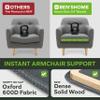 BEN'SHOME Heavy Duty Recliner Cushion Support for Armchairs & Single Seats - Fix Sagging Recliner Instantly | 0.5" Thick Solid Wood, 400 LBS | Fits 20-23" x 19.7" | Anti-Slip, Lifetime Replacement view 2