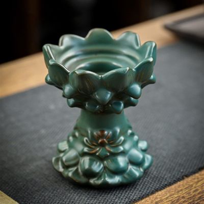 GUIPAIHAI Ceramic Candlestick Tabletop Ornaments Household Candle Support Holder Chinese Retro Candles Base (Size : E)